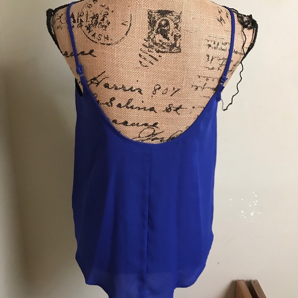 Apt 9 blue chiffon tank top size XS - Picture 5 of 6